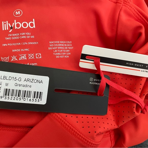 Leggings Lilybod Lilybod Arizona Long Yoga Leggings Tangerine Sz M NWT $78 NEW - Picture 3 of 8